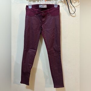 Hollister Burgundy Skinny Jeans
